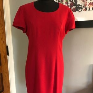 Vintage red flattering sheath dress